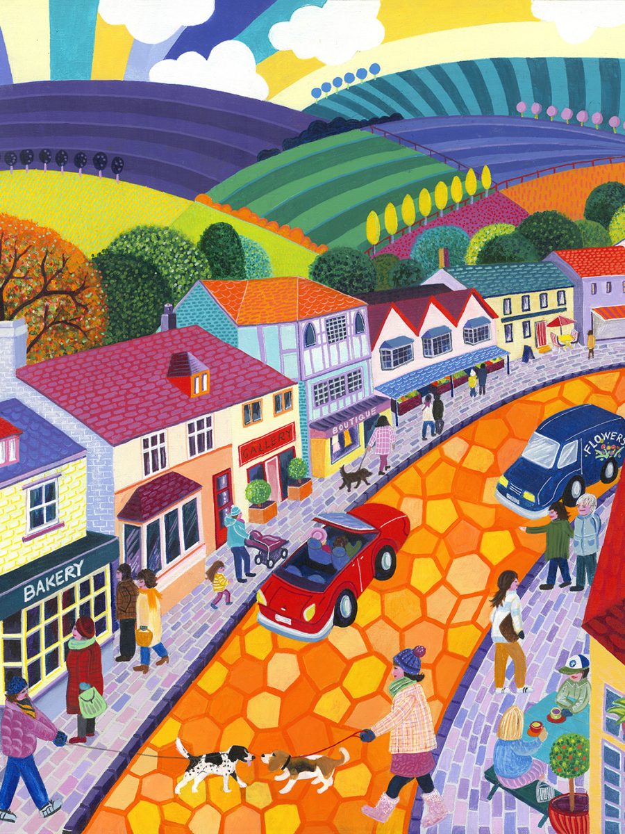 Burford High Street Print on Paper
