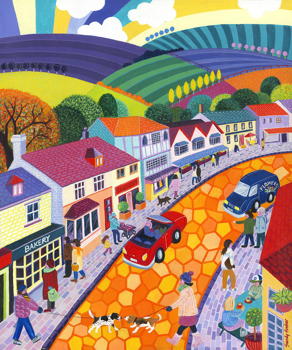 Burford High Street Print on Paper