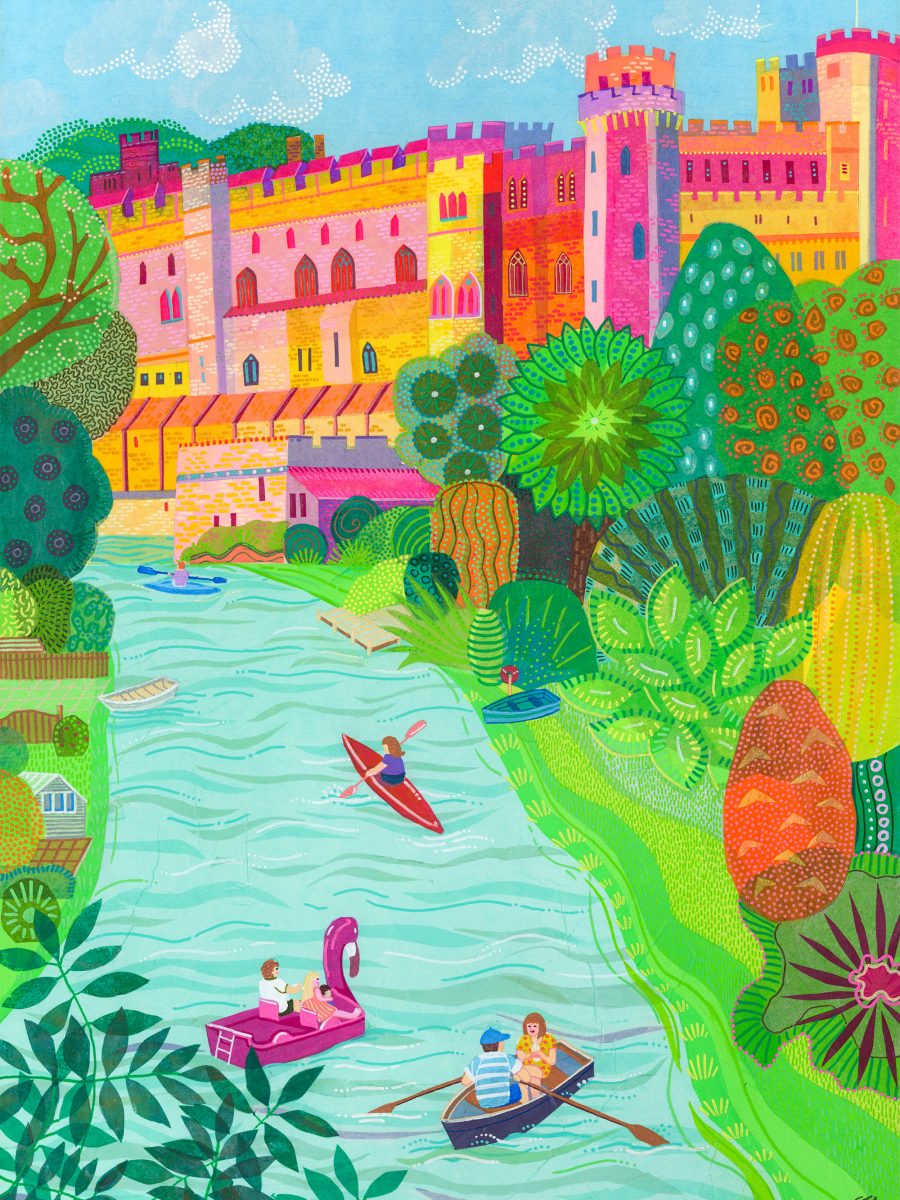 Warwick Castle - Original painting by Sandy Archer