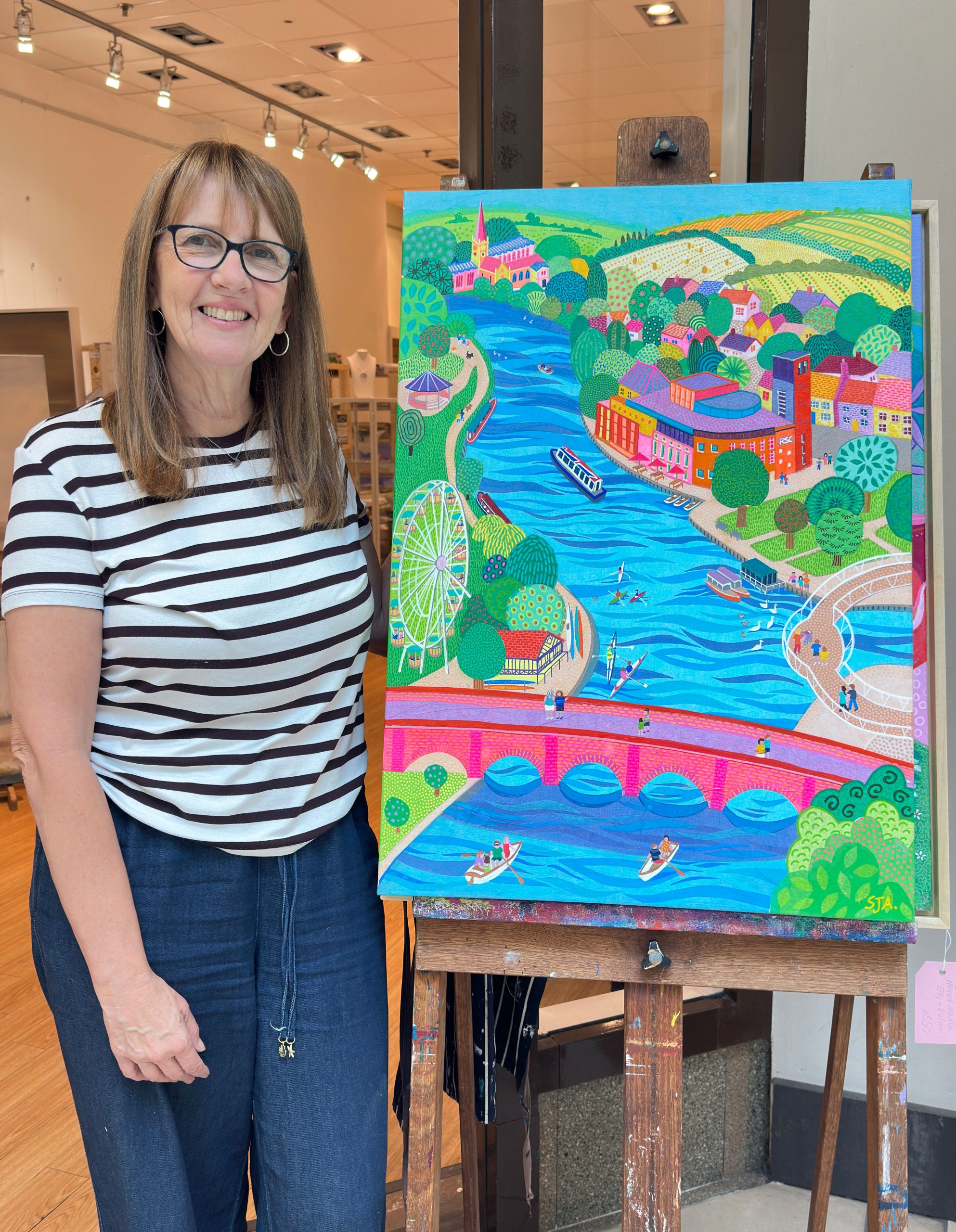 Sandy-Stratford-Painting Acrylic on canvas Rainforest design